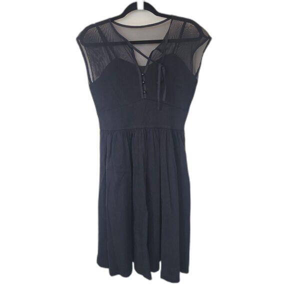 Lindy Bop Black Mesh Lace Dress - Picture 1 of 4
